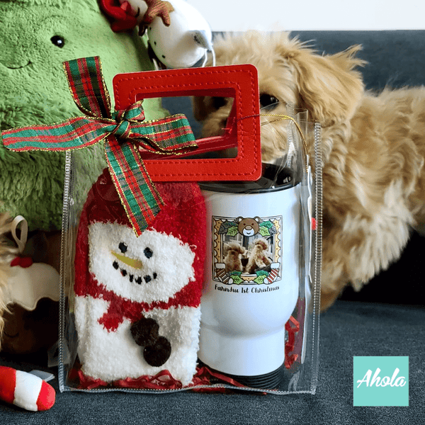 【Christmas Frame】Photo Stainless Steel Tumbler + Christmas sock Gift Set 印相不鏽鋼保溫杯+聖誕襪套裝