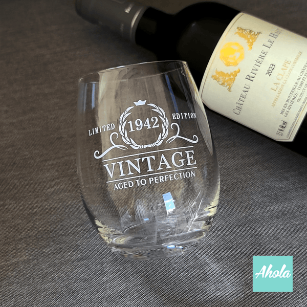 【Golden Year】Personalizable Wine Glass 刻字玻璃酒杯