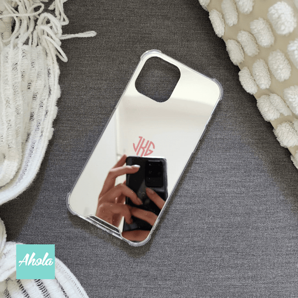 【Heart Monogram】Protective Mirror Phone Case 全包邊鏡面名字電話殼