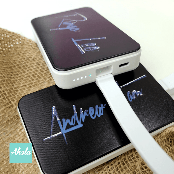 【Liquid】MagSafe Portable Wireless Charger + Power Bank with built-in wire 無線+內置線便攜式差電器