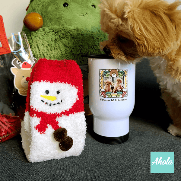 【Christmas Frame】Photo Stainless Steel Tumbler + Christmas sock Gift Set 印相不鏽鋼保溫杯+聖誕襪套裝