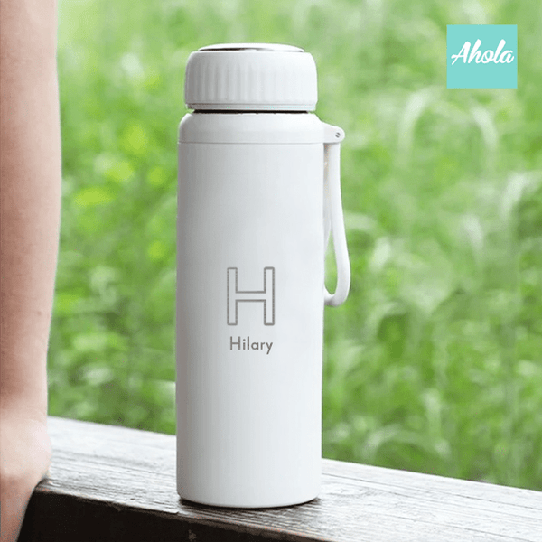 【Outline】800ML Engraved Name Stainless Steel Hot or Cold Bottle With Handle 刻名不鏽鋼可手挽保冷/保温樽