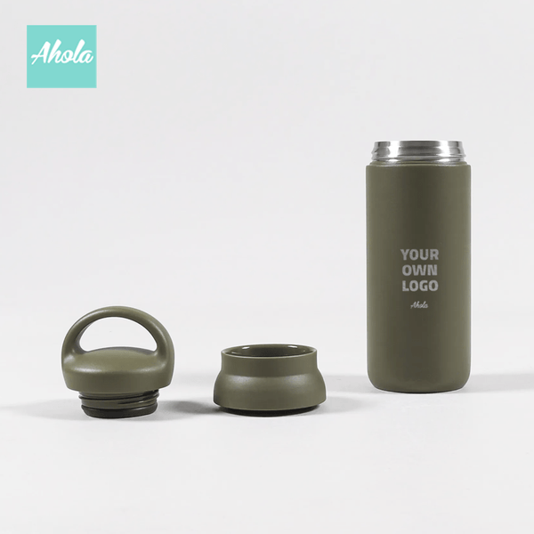 【ADD YOUR OWN LOGO】Engraved Stainless Steel Travel Tumbler With Handle 刻名手提不鏽鋼保冷/保温樽