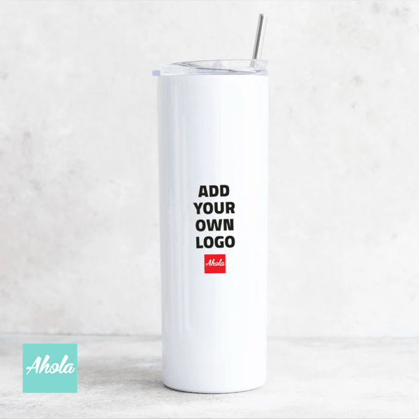 【ADD YOUR OWN LOGO】Stainless Steel Skinny Tumbler With Straw 不鏽鋼保冷/保温吸管杯