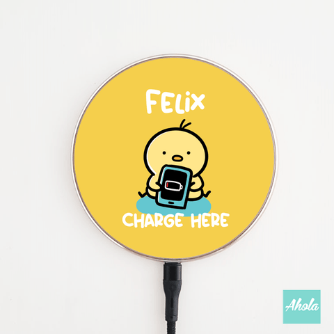 【Charge Here】15W Ultra thin FastWireless Charger Pad 名字無線差電板