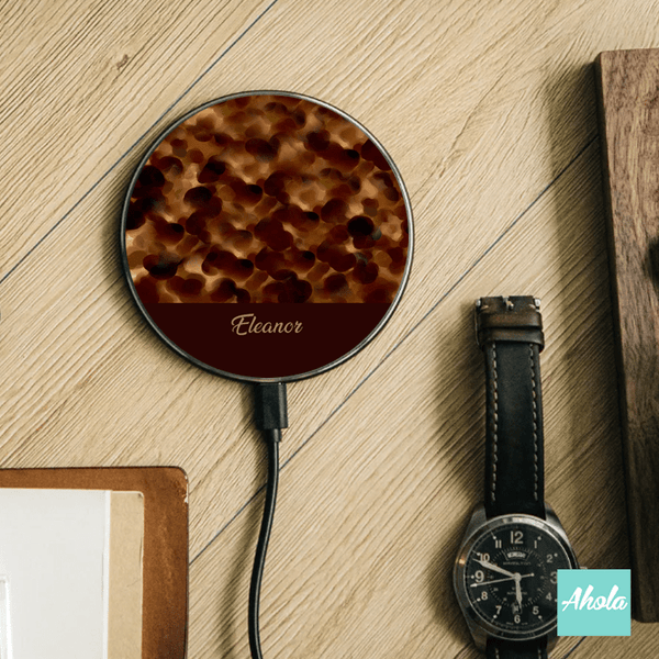 【Tortoise Shell】15W Ultra thin FastWireless Charger Pad 名字無線差電板