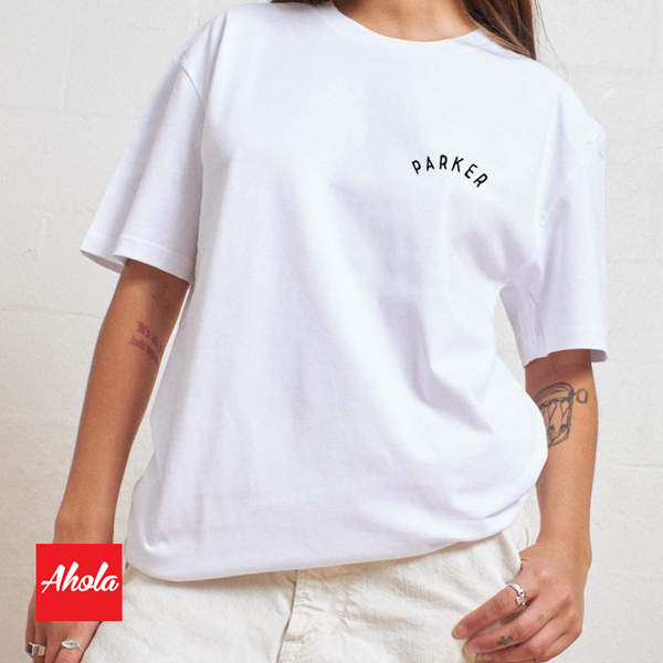 【Smile】Custom Name Embroidered Short Sleeve Tee 客製繡字T恤